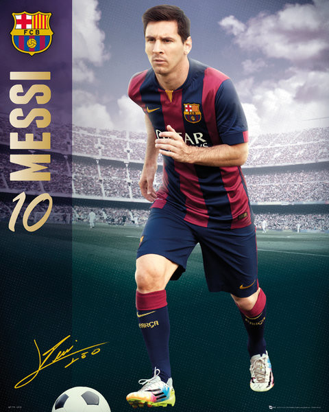 Плакат FC Barcelona - Messi 14/15