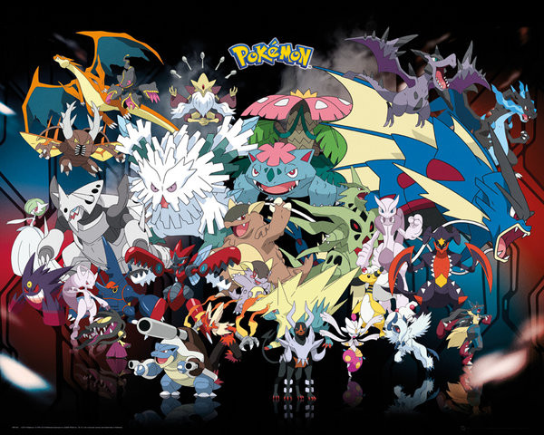 Плакат Pokémon - Mega