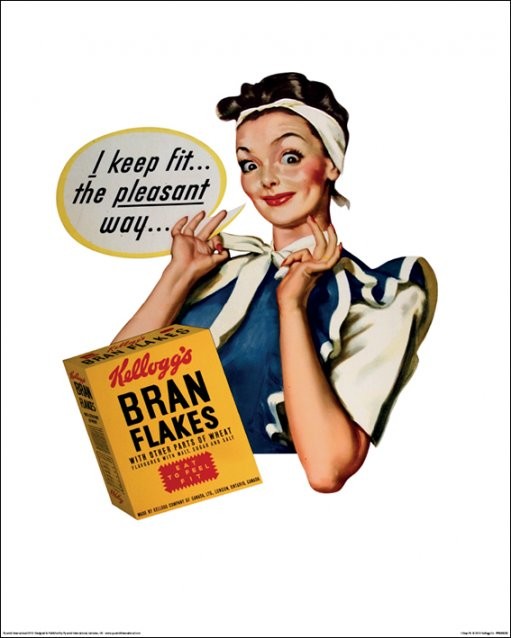 Art Print Vintage Kelloggs - I Keep Fit