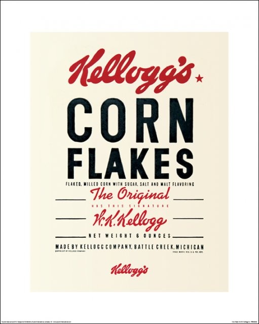 Art Print Vintage Kelloggs - Corn Flakes