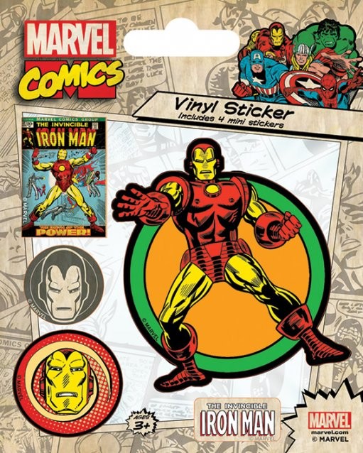 Αυτοκόλλητα Marvel Comics - Iron Man Retro