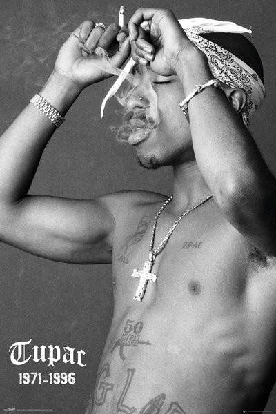 Kehystetty juliste Tupac - Smoke