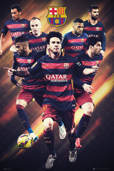 Плакат FC Barcelona - Players 15/16