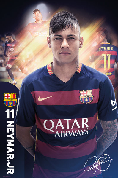 Плакат FC Barcelona - Neymar 15/16