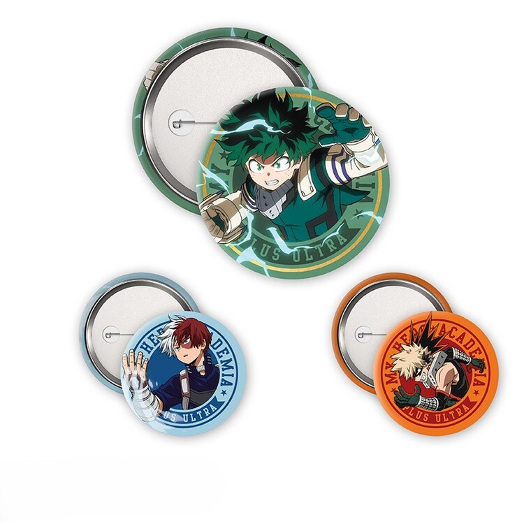 Σετ κονκάρδες My Hero Academia - Midoriya, Bakugo & Todoroki