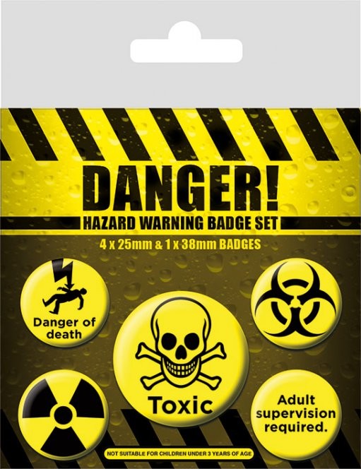 Set bedževa Danger! - Hazard Warning