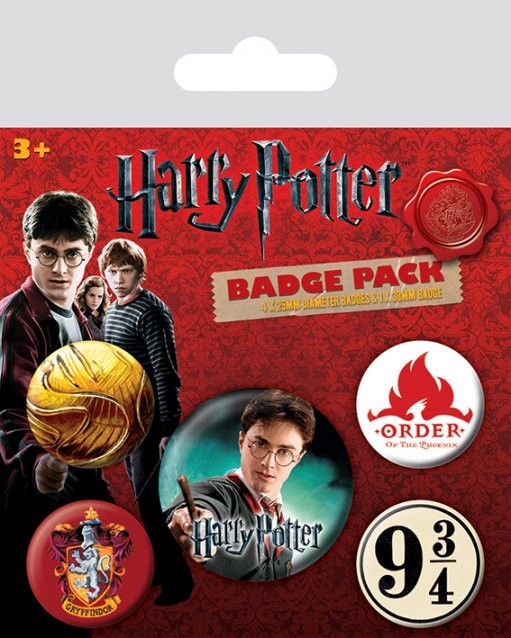 Badge set Harry Potter - Gryffindor