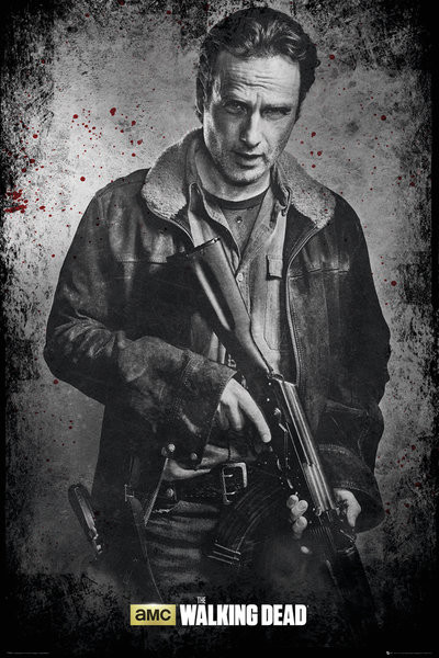 Плакат The Walking Dead - Rick b&w