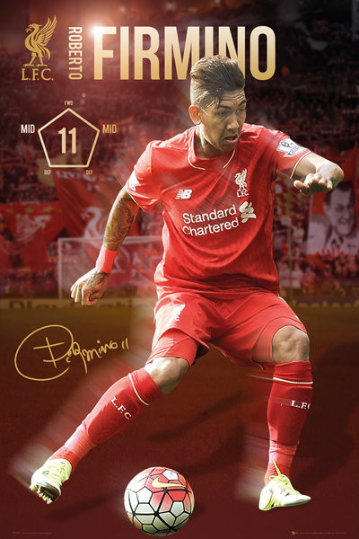 Плакат Liverpool FC - Firmino 15/16