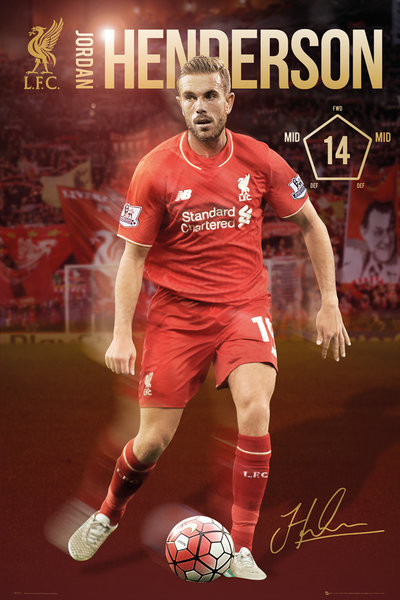 Плакат Liverpool FC - Henderson 15/16