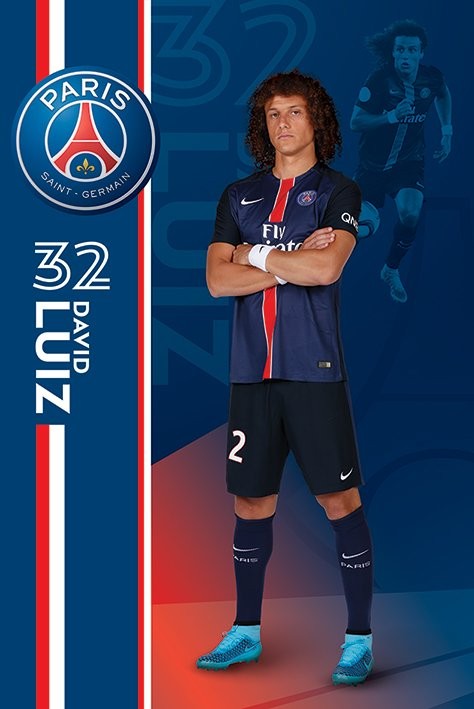Плакат Paris Saint-Germain FC - David Luiz