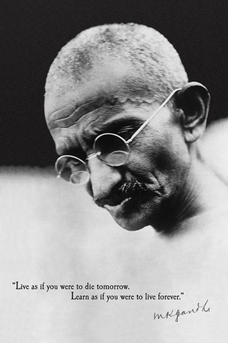 Плакат Gandhi - live forever