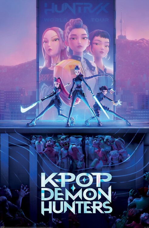 Плакат K-Pop Demon Hunters - Huntrix Trio