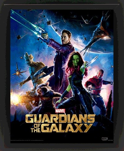 Πλαισιωμένη 3D αφίσα Guardians Of The Galaxy
