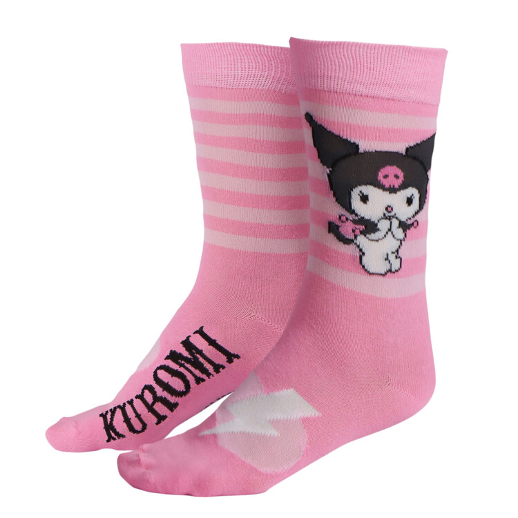 Nogavice Hello Kitty - Kuromi Pink