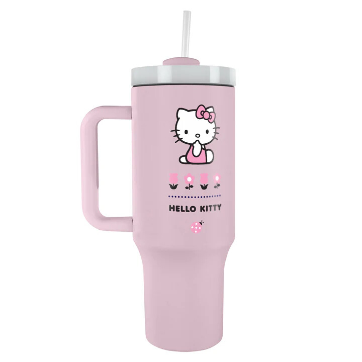 Potovalni vrček Hello Kitty - Pink