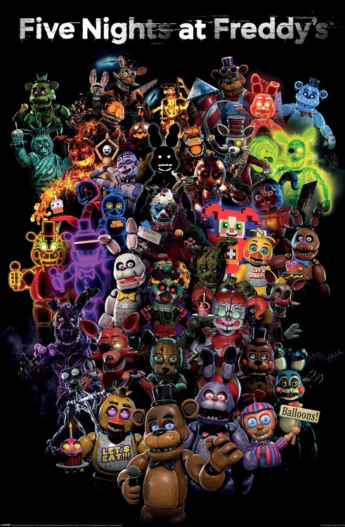 Poster Five Nights At Freddies - Collage