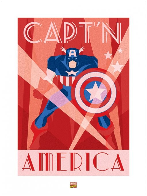 Εκτύπωση τέχνης Marvel Deco - Captain America