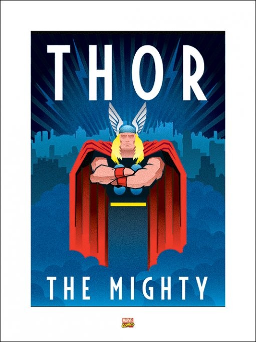 Εκτύπωση τέχνης Marvel Deco - Thor