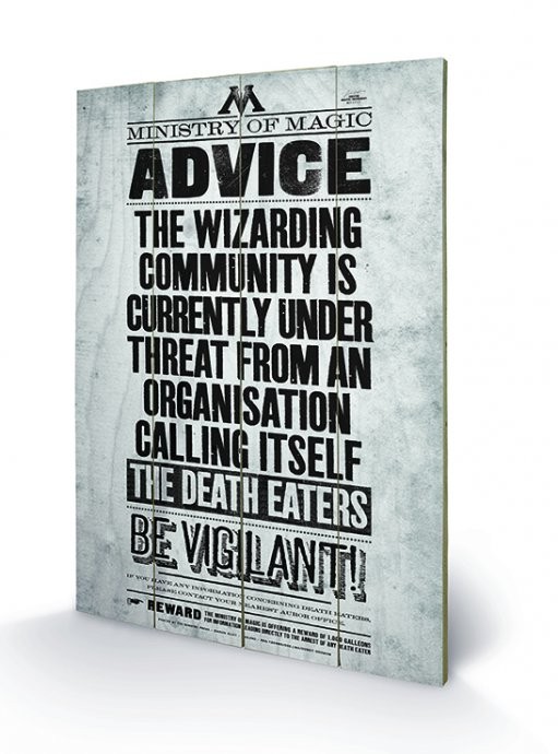 Ξύλινη τέχνη Harry Potter - Be Vigilant