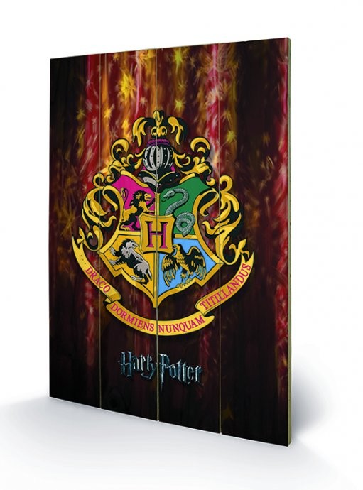 Ξύλινη τέχνη Harry Potter - Hogwarts Crest