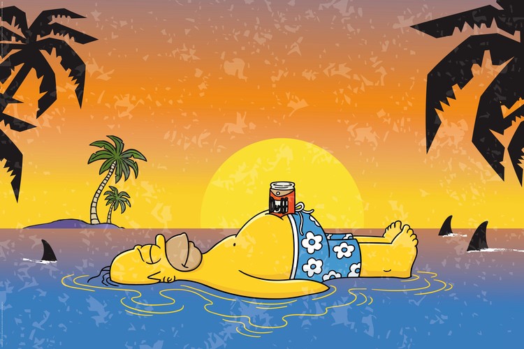 Плакат The Simpsons - Homer Shark