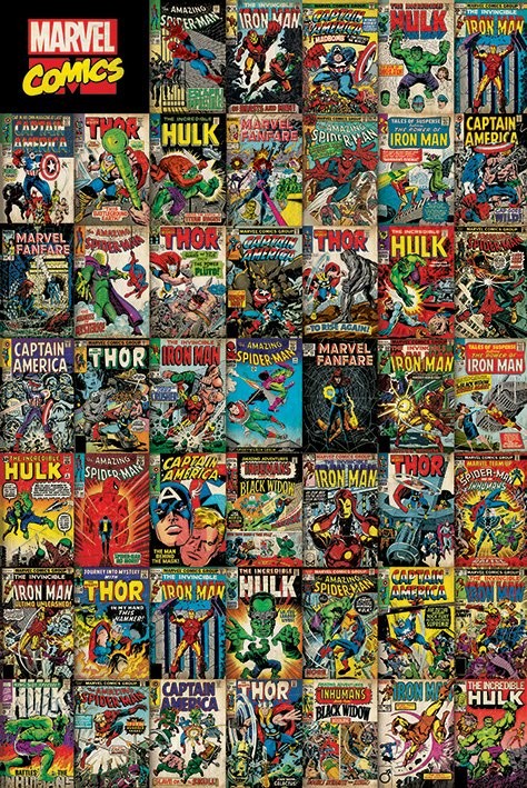 Плакат Marvel Avengers Covers