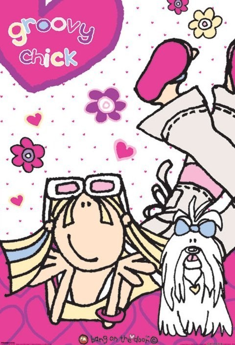 Плакат Bang on the door - groovy chic