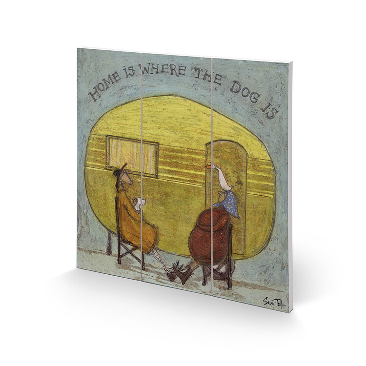 Ξύλινη τέχνη Sam Toft - Home Is Where The Dog Is