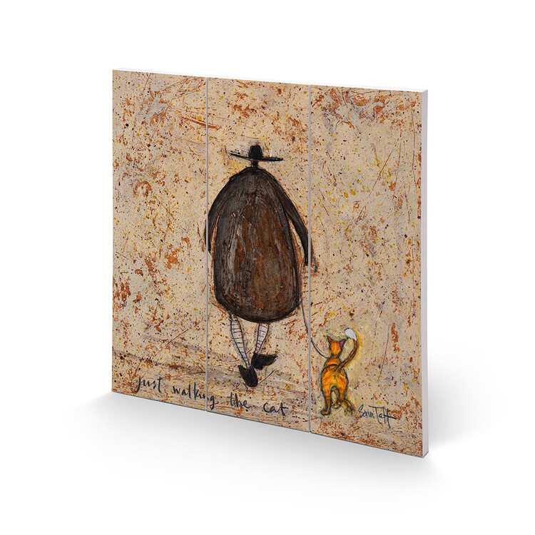 Ξύλινη τέχνη Sam Toft - Just Walking The Cat