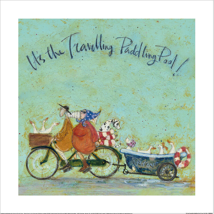 Art Print Sam Toft - It'S The Travelling Paddling Pool