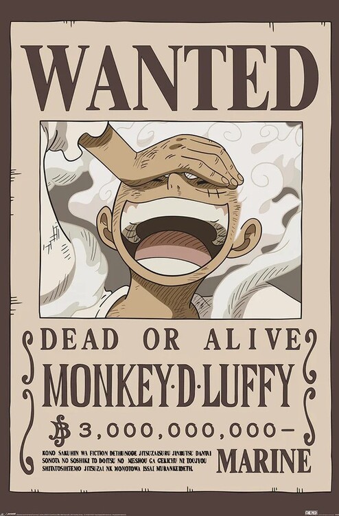 Плакат One Piece - Wanted Luffy