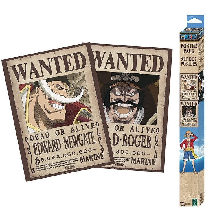 Lahjapakkaus One Piece - Wanted Roger & Whitebeard