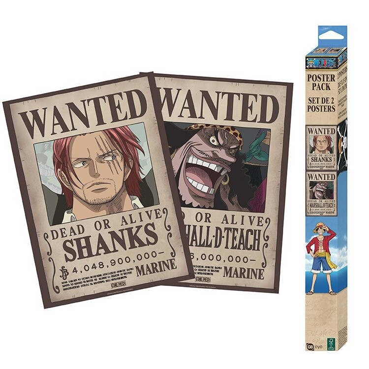Σετ δώρου One Piece - Wanted Shanks & Blackbeard