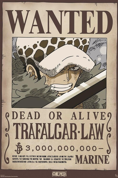 Плакат One Piece - Wanted Law Wano