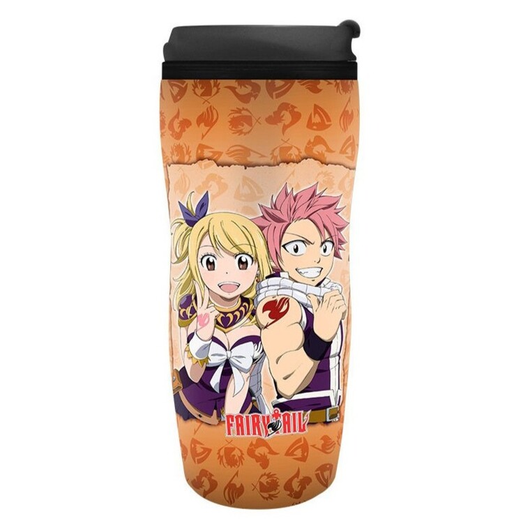 Κούπα ταξιδιού Fairy Tail - Lucy, Natsu & Emblem