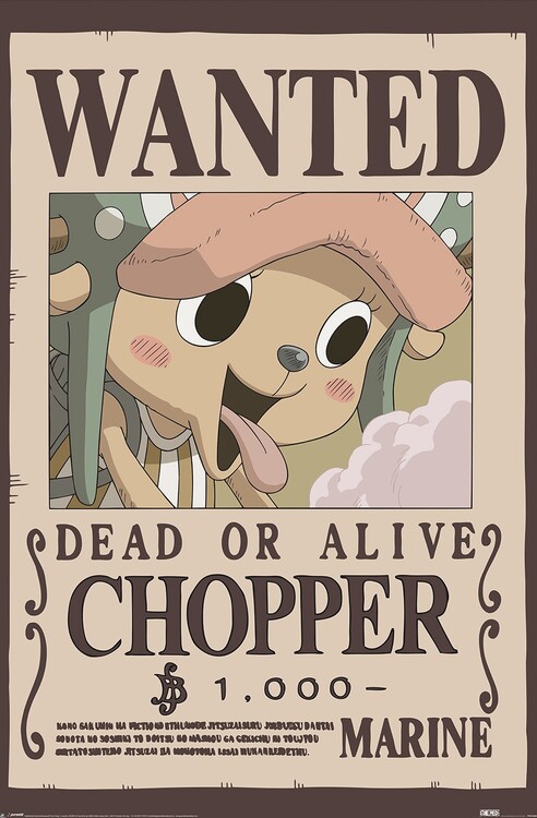 Плакат One Piece - Wanted Chopper