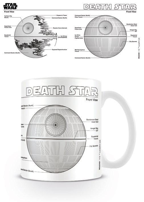 Skodelica Star Wars - Death Star Sketch