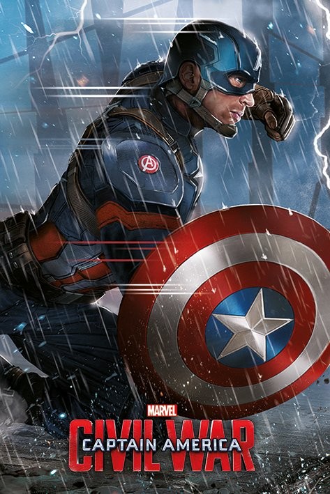 Плакат Capitán América: Civil War - Captain America