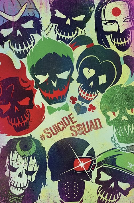 Плакат Suicide Squad - Skulls