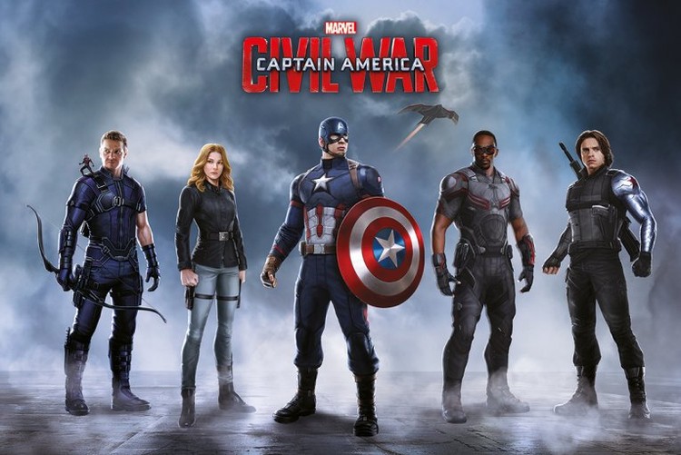 Плакат Captain America: Civil War - Team Captain America