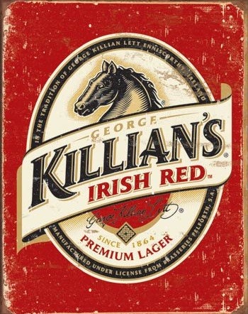 Metallikyltti Killian's Beer Logo