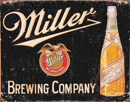 Μεταλλική πινακίδα Miller Brewing Vintage