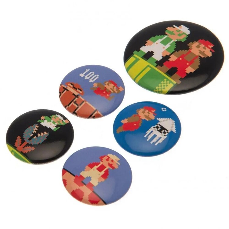 Badge set Super Mario Bros. - Retro