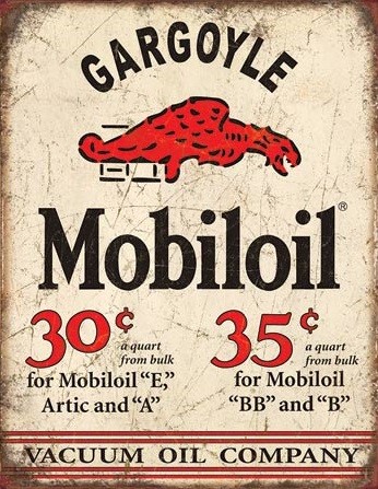 Μεταλλική πινακίδα Mobil Gargoyle