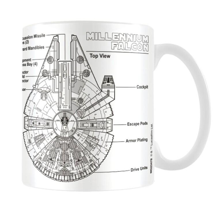 Mug Star Wars - Millennium Falcon Sketch