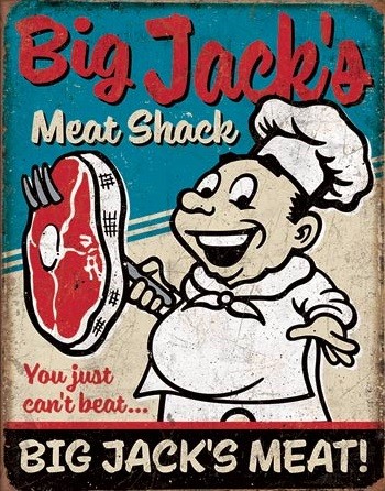 Μεταλλική πινακίδα Big Jack's Meats