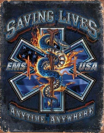 Metallikyltti EMS - Saving Lives