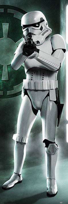 Poster Stormtrooper Star Wars – Art Mural Minimaliste – Prêt à Encadrer – Cadeau Fan