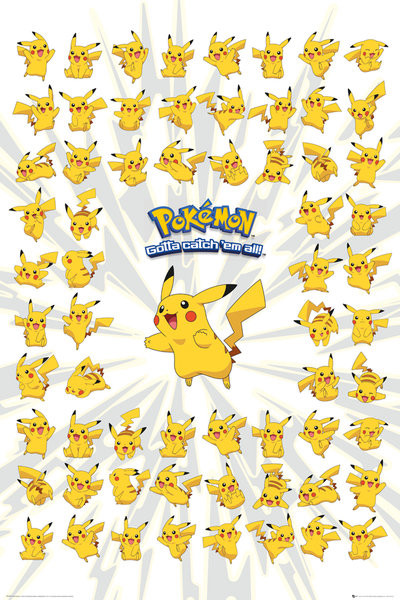 Плакат Pokemon - pikachu